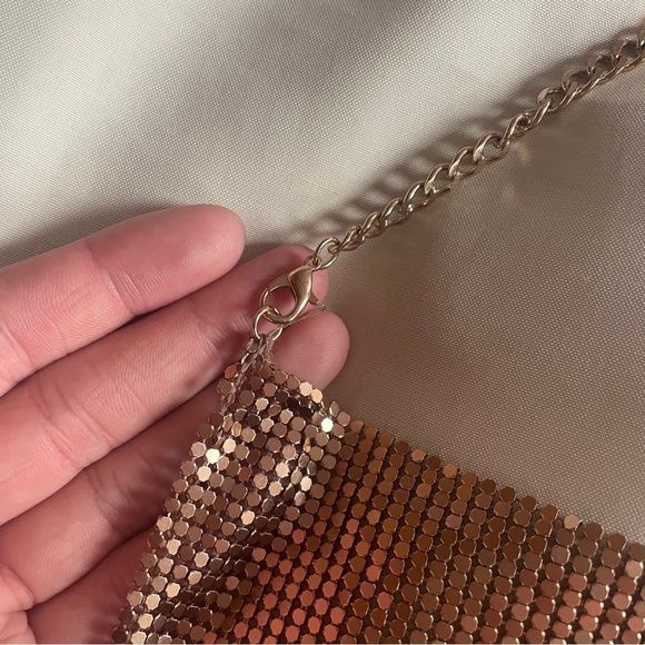 NEW! H:ours- Cowl Neck Gold Imogen Chainmail Mini Dress One Size NWT Party OS - Picture 7 of 8